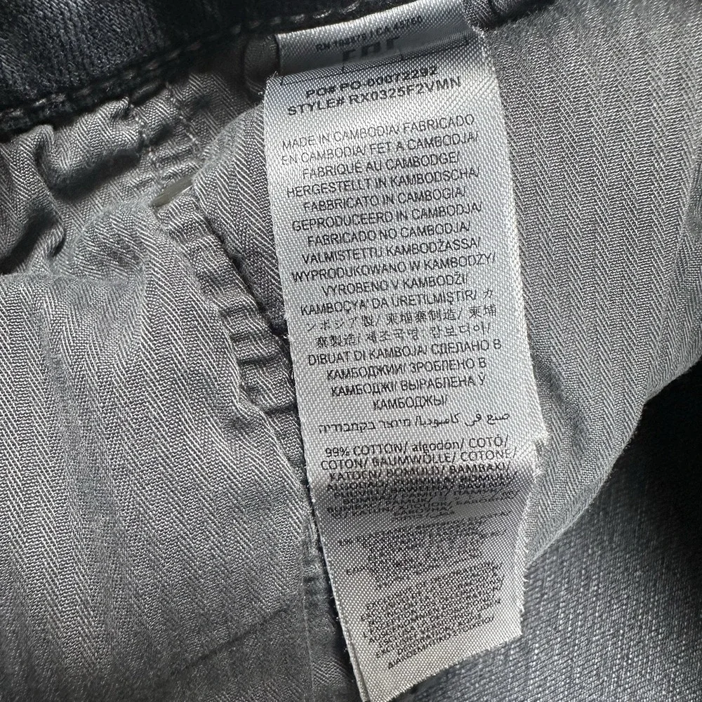 Rag & Bone Jeans Mens 34x32 Black Gray Denim Athletic Fit 3 City Stretch